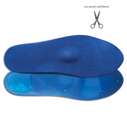 Gel insoles with velour