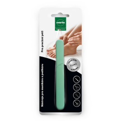 Glass nail file – green – with cover 12,5 cm