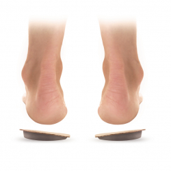 Asymetrical heel pads