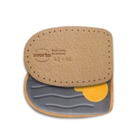 Asymetrical heel pads